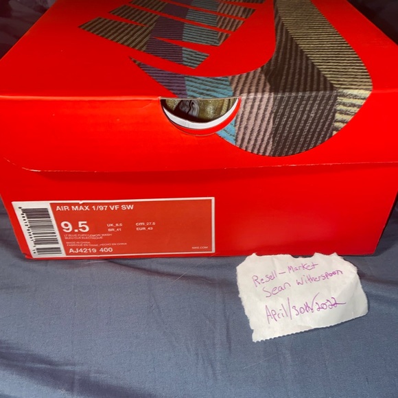 New Nike Air Max 1/97 Sean Wotherspoon size 9.5. Worn once around the house - Picture 8 of 12